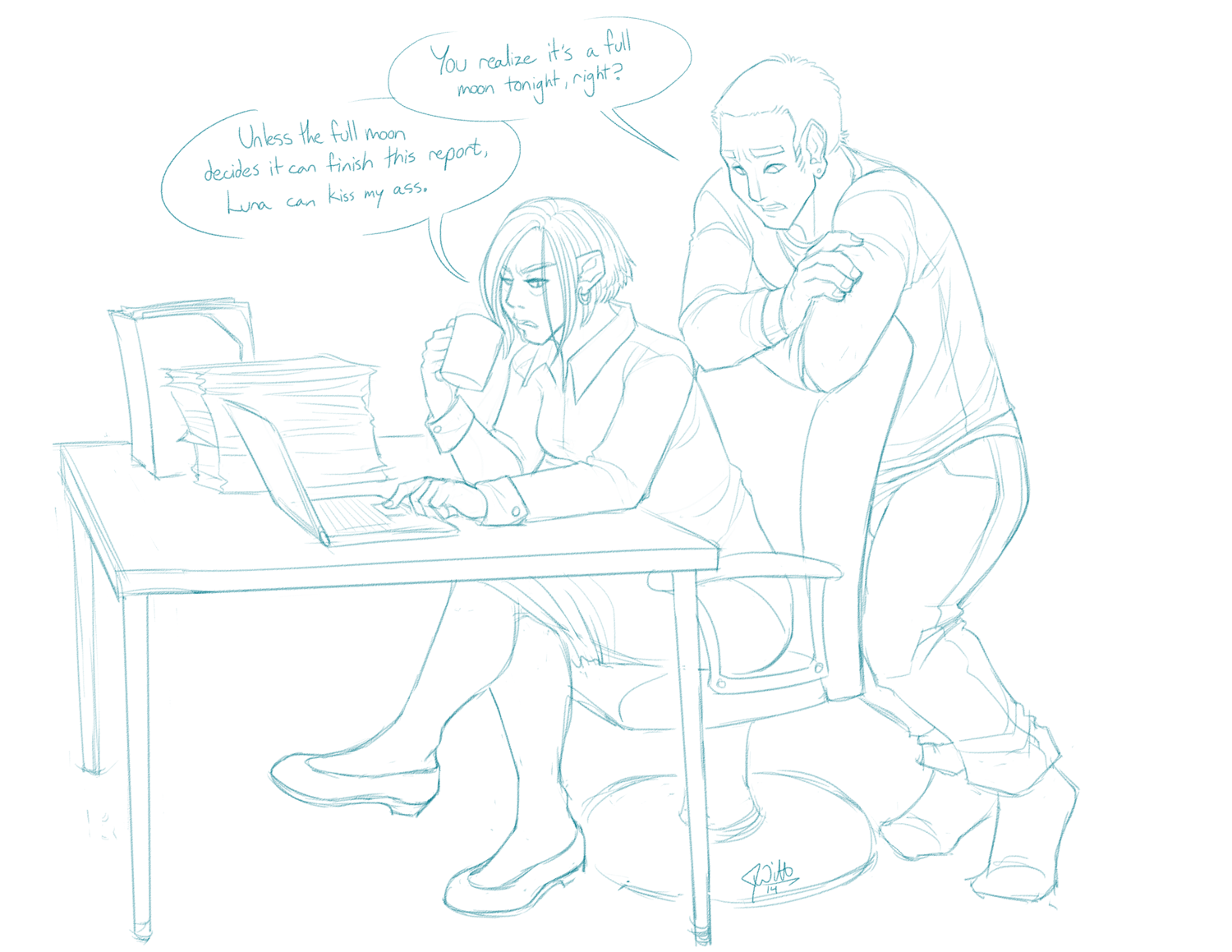 Working Overtime by Amber-Aria