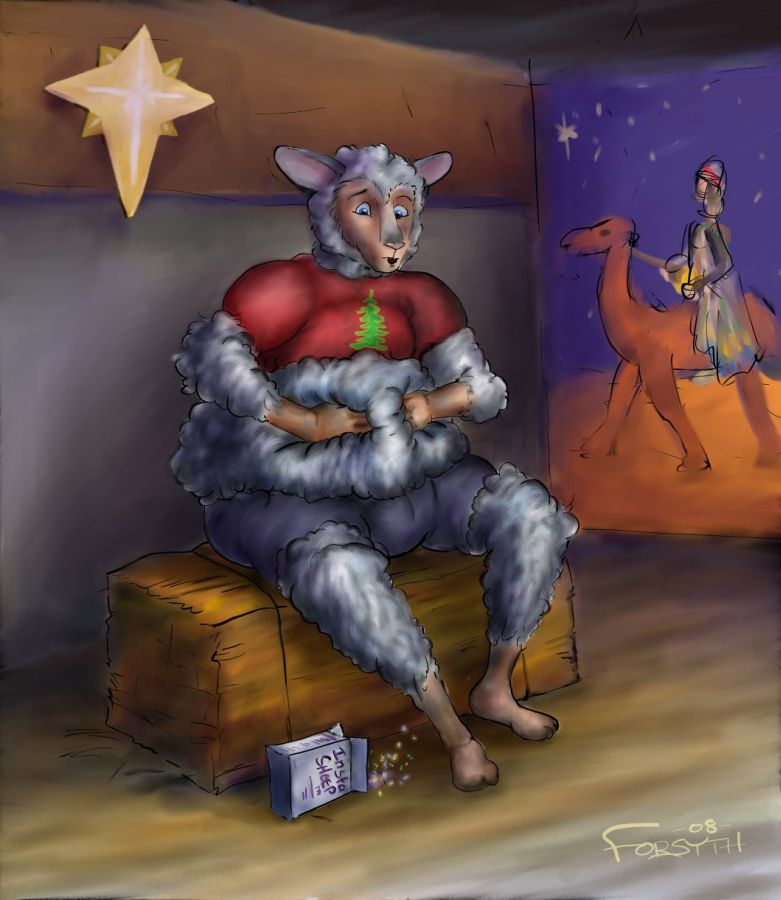 Nativity Sheep Dress Rehearsal by Amethyst