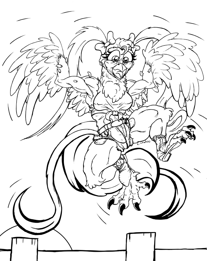kw-roostergirl-bw by BlackRat