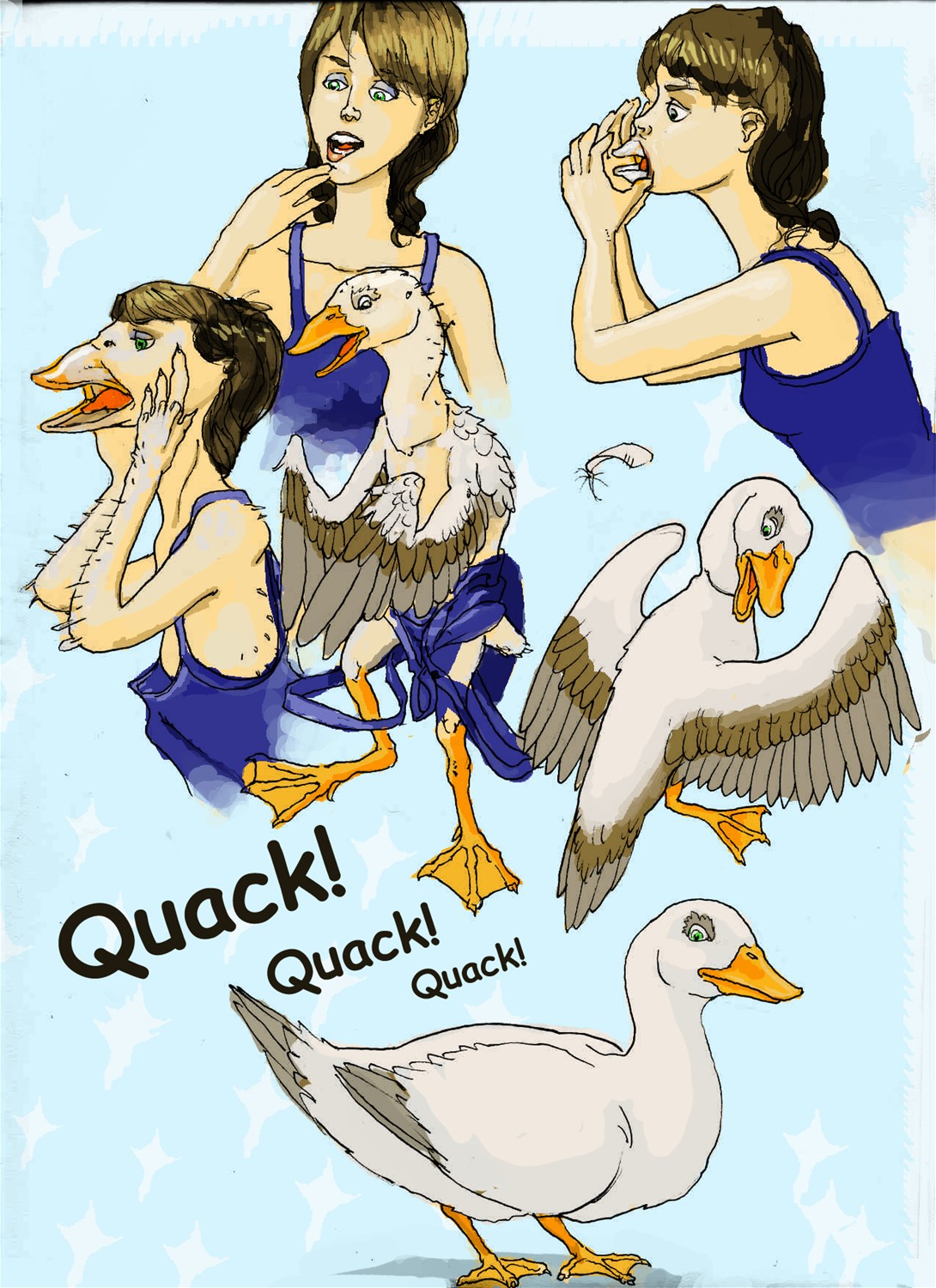 Duck girl copy by Cayuga