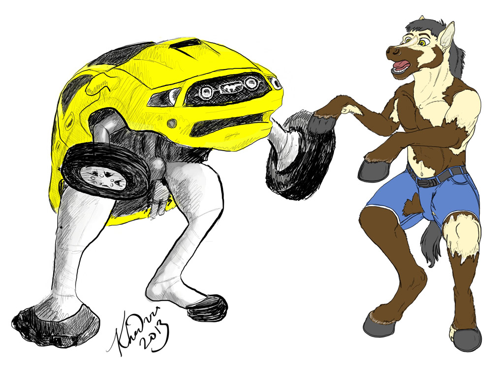 Horsepower (openCanvas with LanceFoxx) by Ciervo