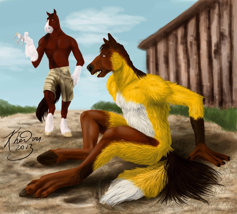 A Helping Hoof by Ciervo