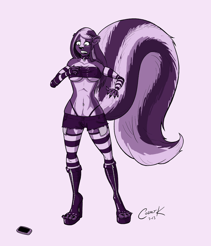 Biker Skunk Babe by Cobalt_K