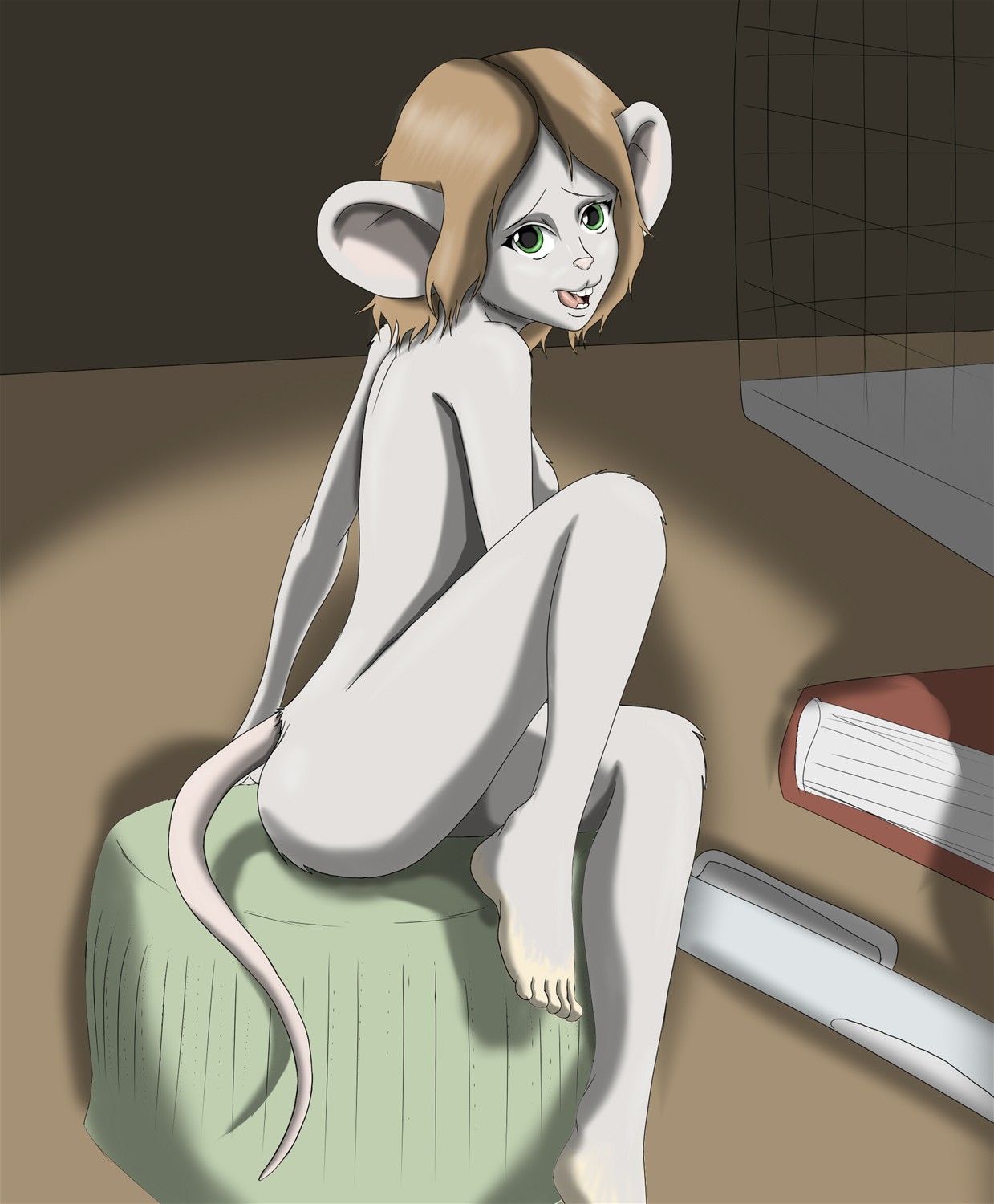 "Hey Dad..." (Girl Mouse TF) by Dog_Girl_Kari