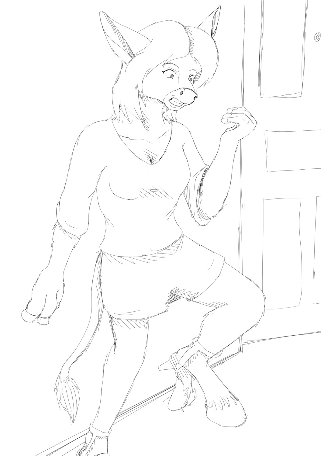 Girl Weredonkey TF by Dog_Girl_Kari