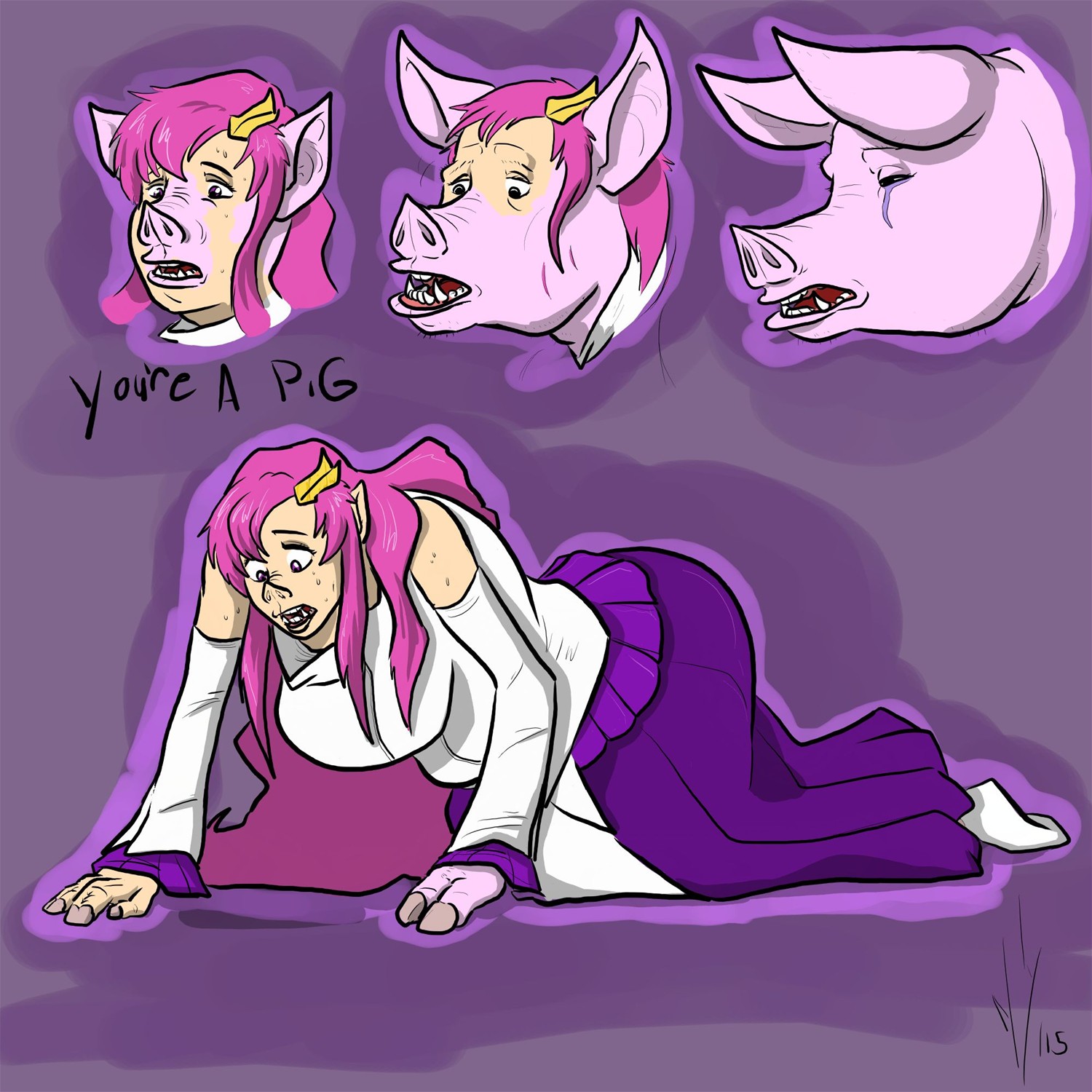 Cmsn  Lacus is a Pig by Dragon-Storm