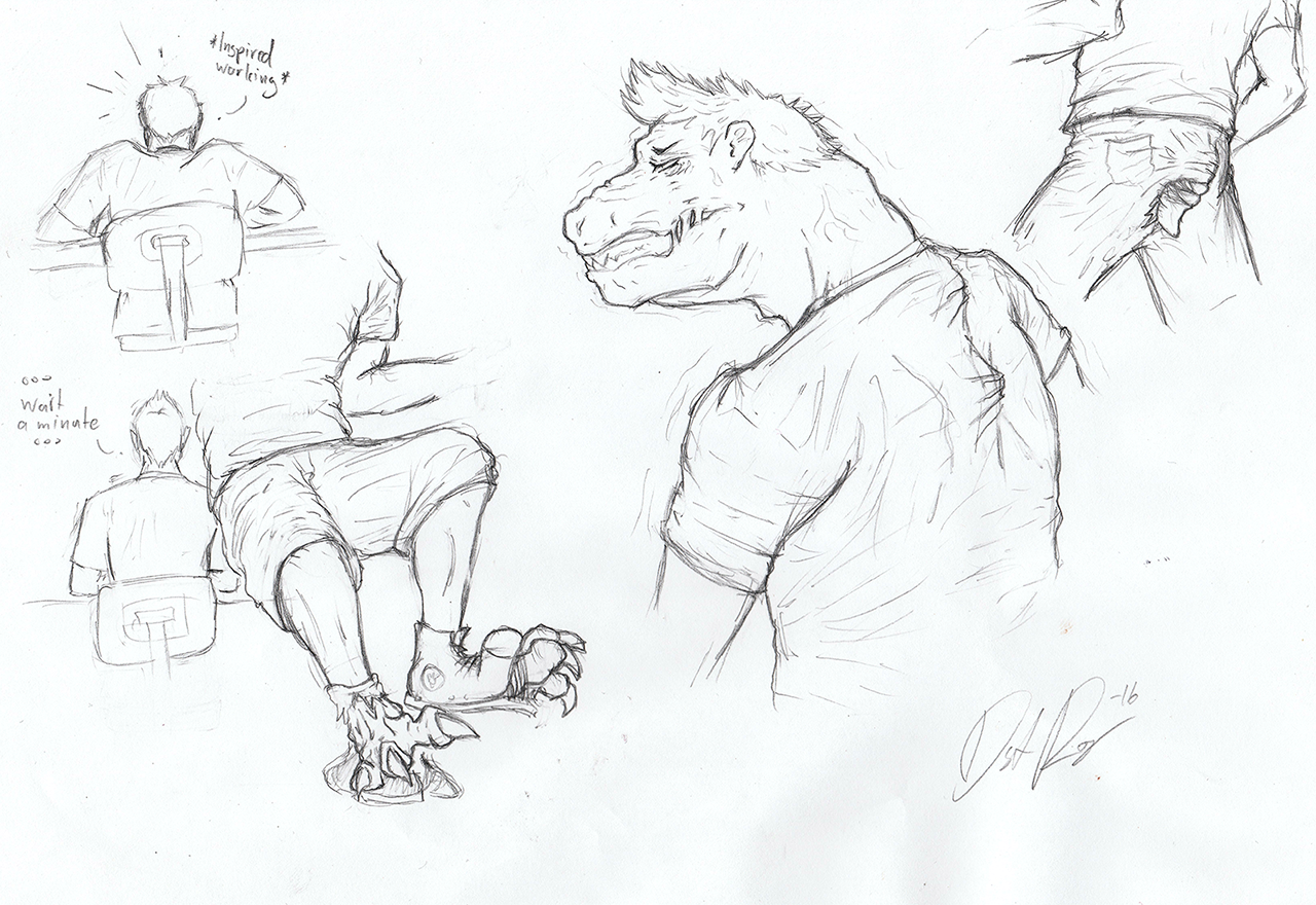 Late Night Sketching by DstRoy