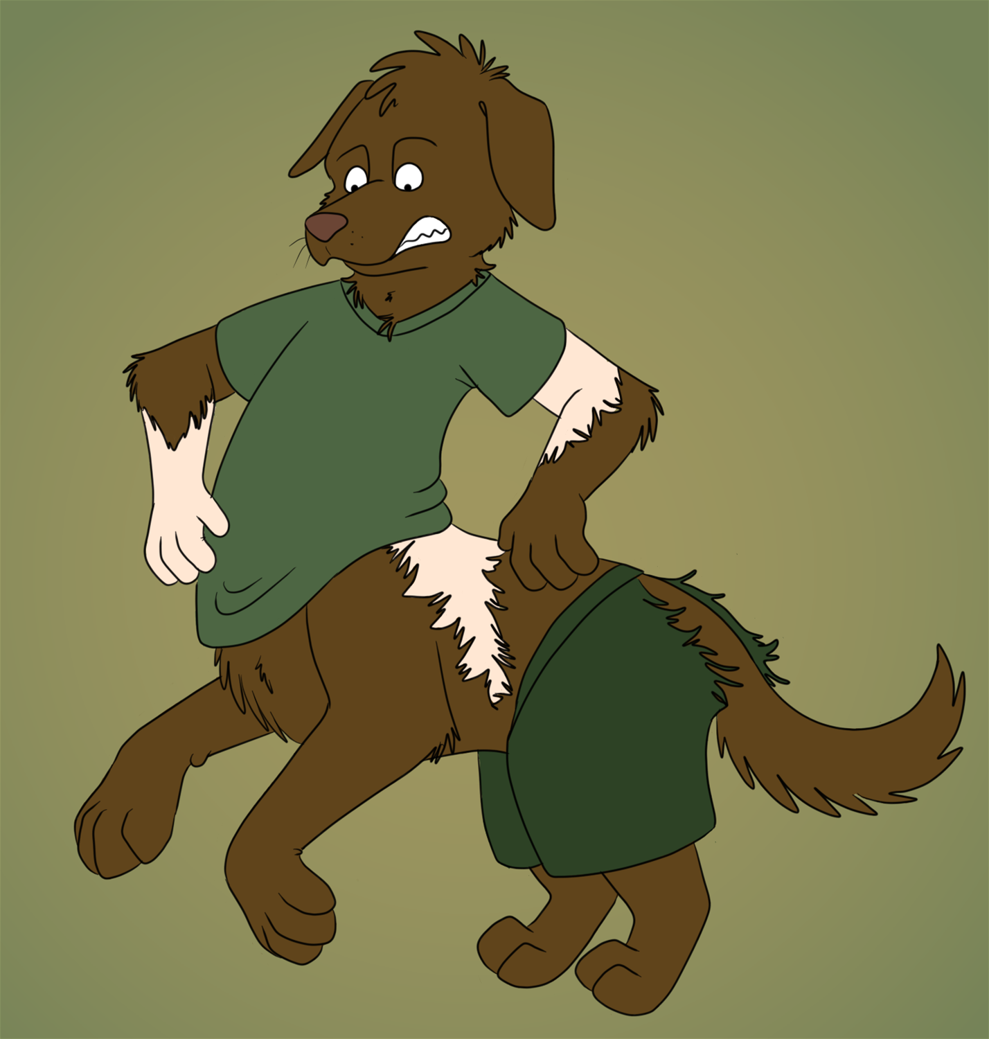 chocolate lab taur by Edthebordercollie