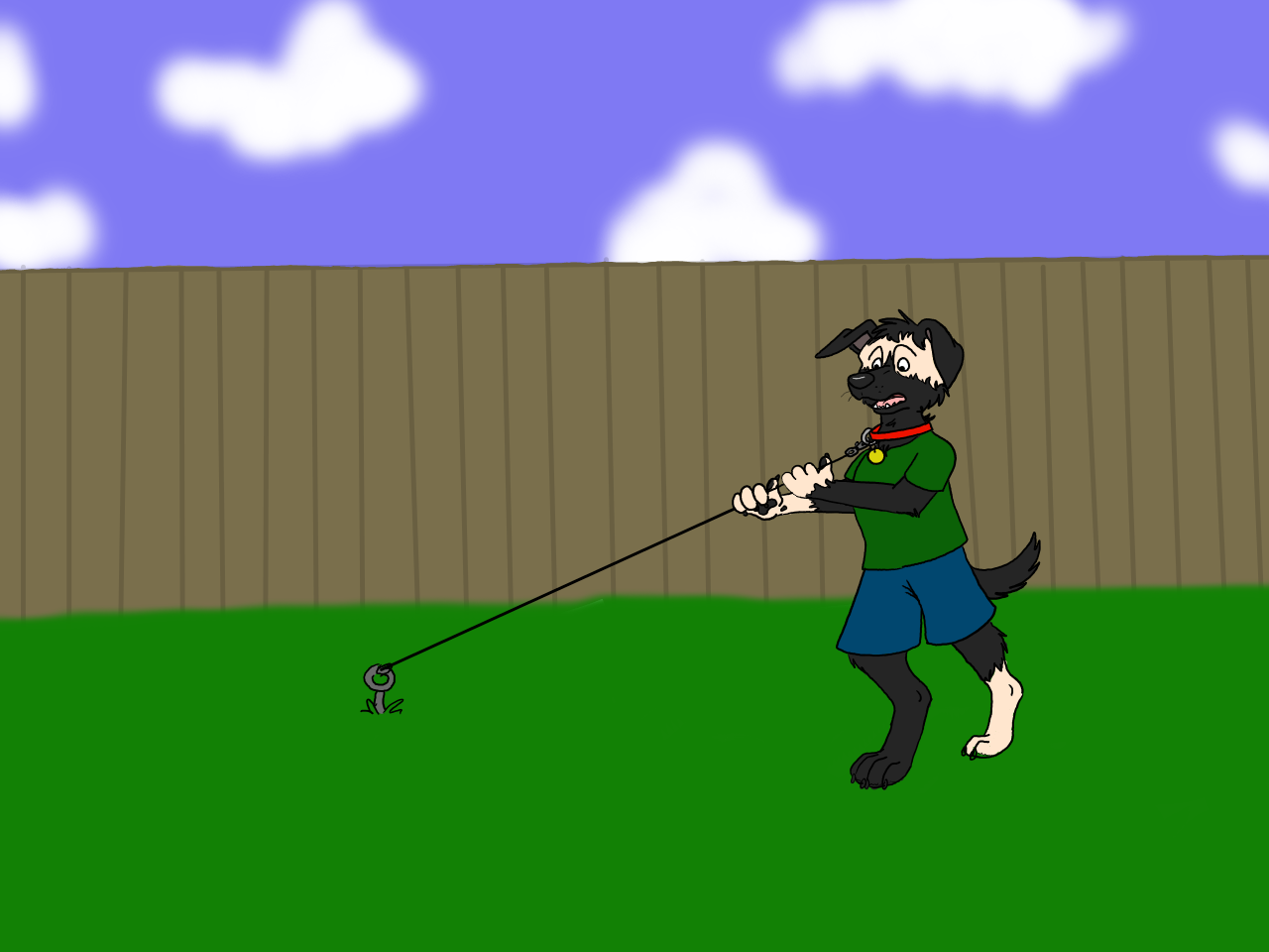 leashed2 by Edthebordercollie