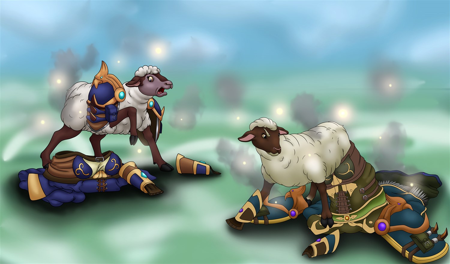 Commission: Sheepy Sisters by EduartBoudewijn
