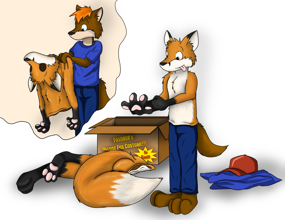 Wolf in Fox suit by Fox0808