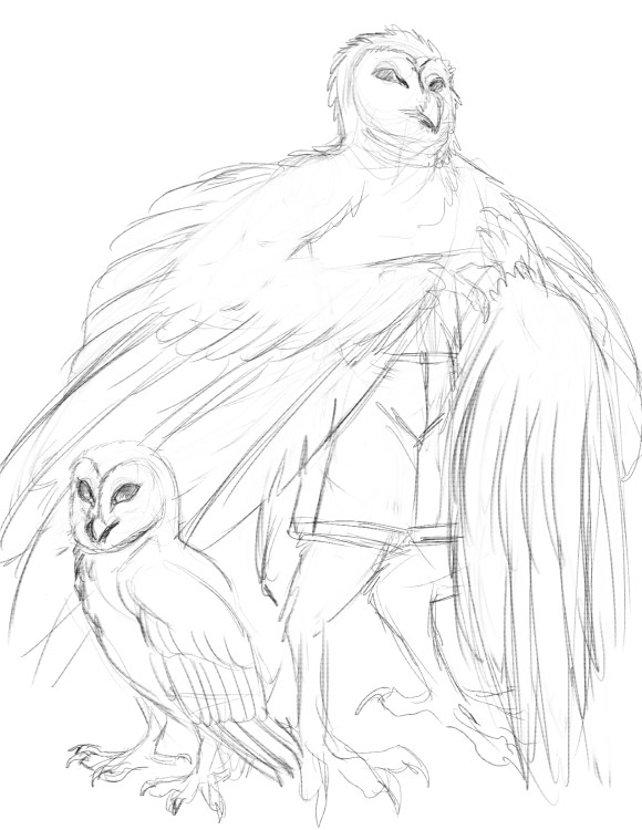 Side-by-side: Feral to Anthro by Fringedog