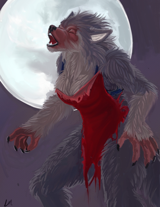 Digital Painting: She-wolf by Fringedog