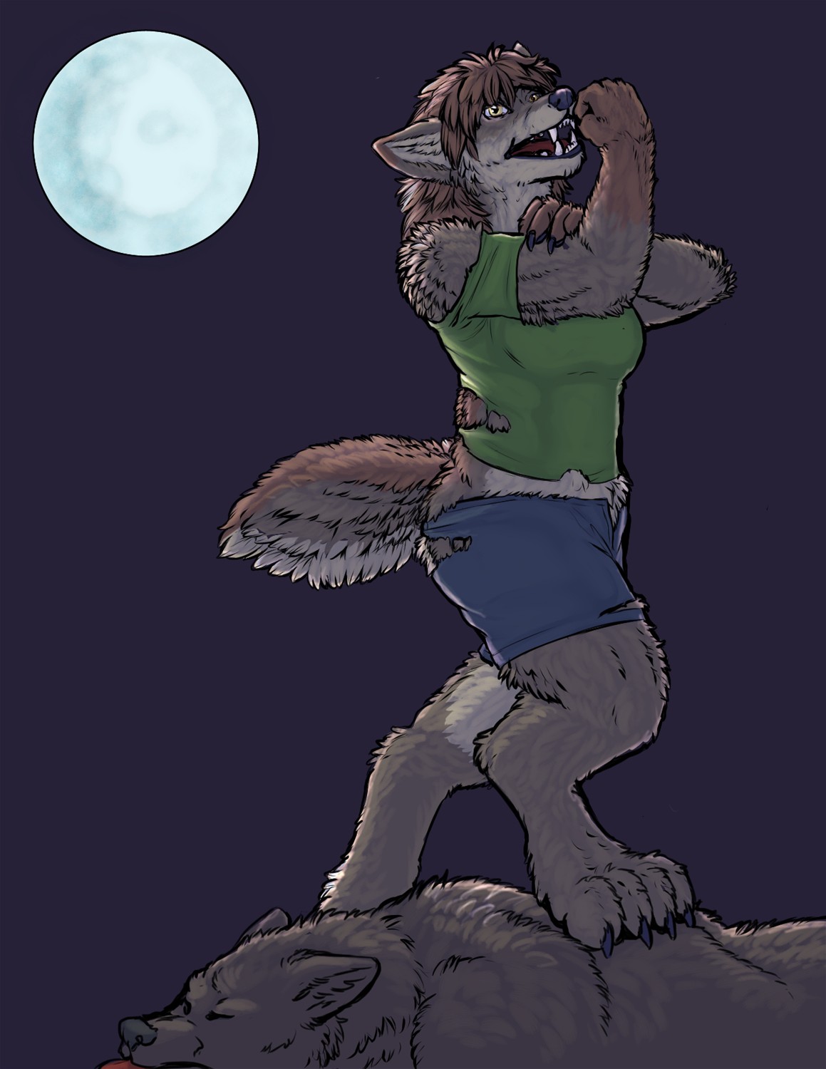 [Practice]-Triumphant Shewolf by Fringedog