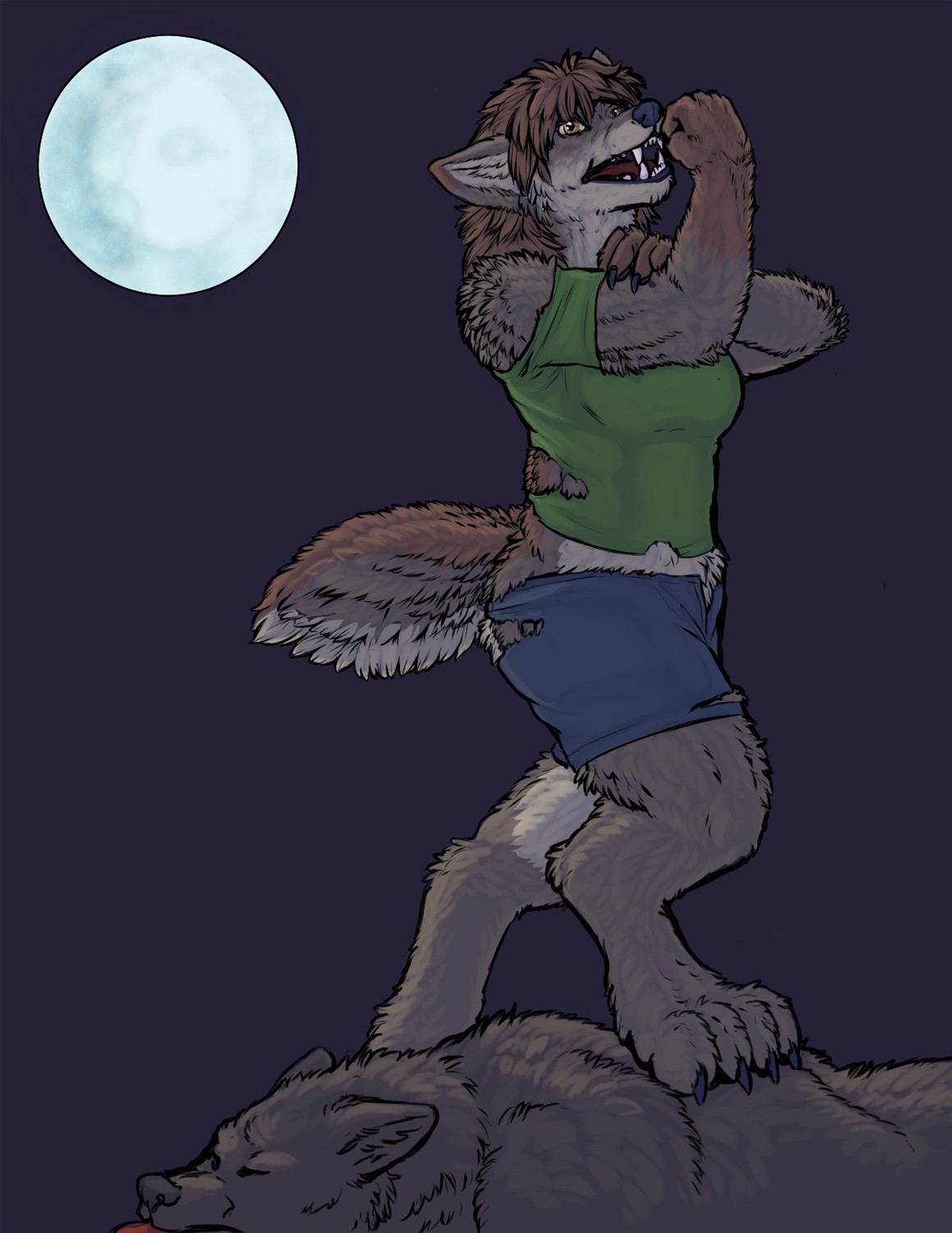[Practice]-Triumphant Shewolf by Fringedog