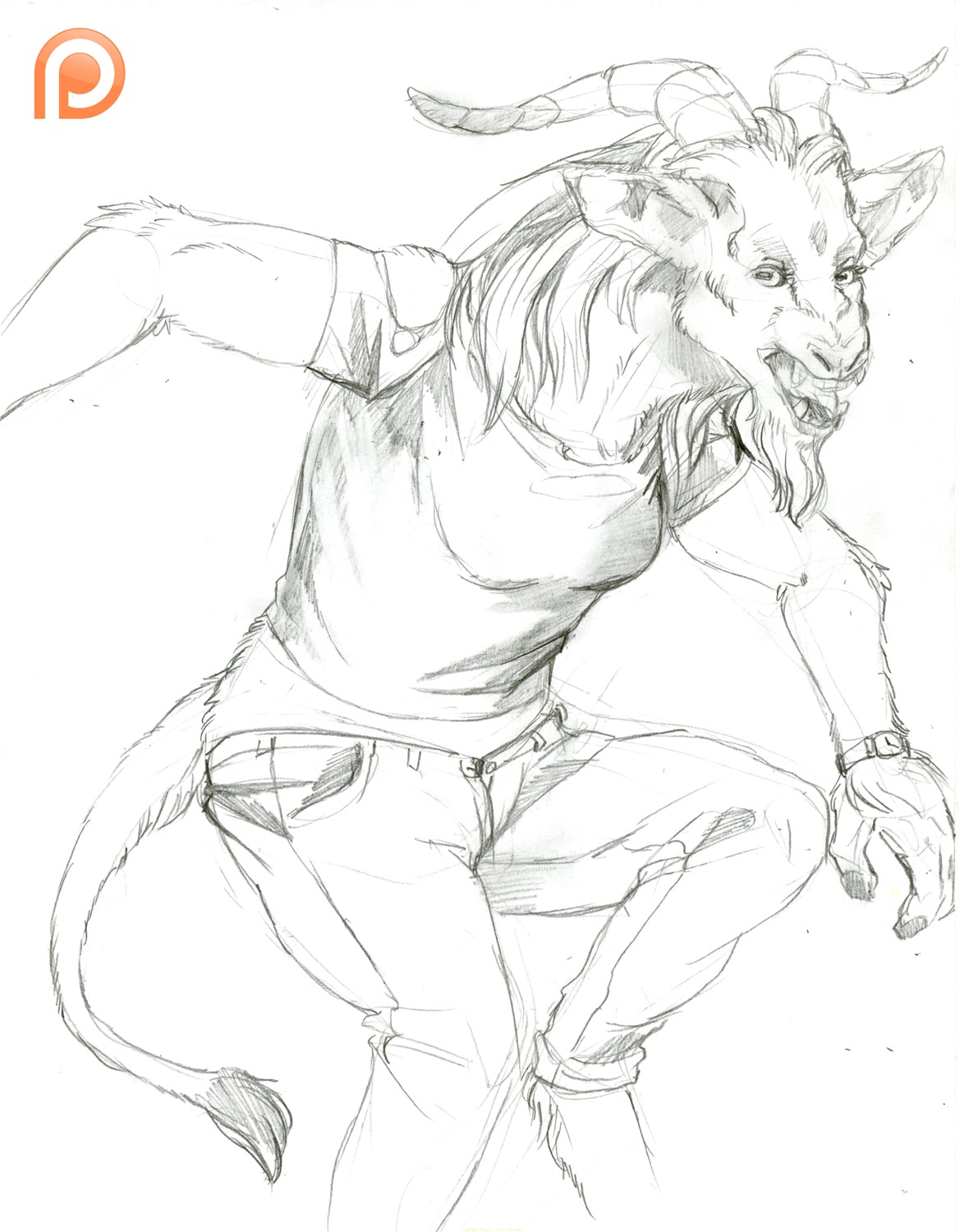 [Patreon]-Monstrous Weregoat by Fringedog