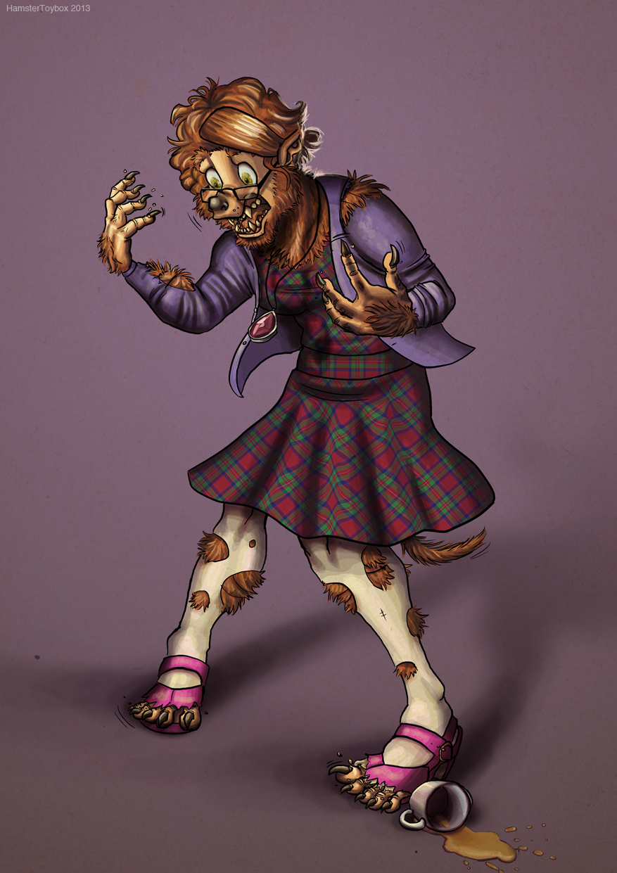 Female werewolf by HamsterToybox