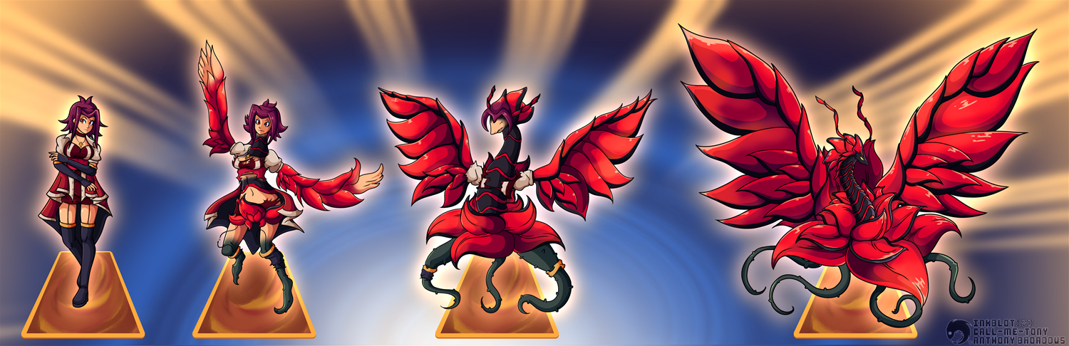 Akiza Izinski - Rebirth of Black Rose Dragon by Inkblot