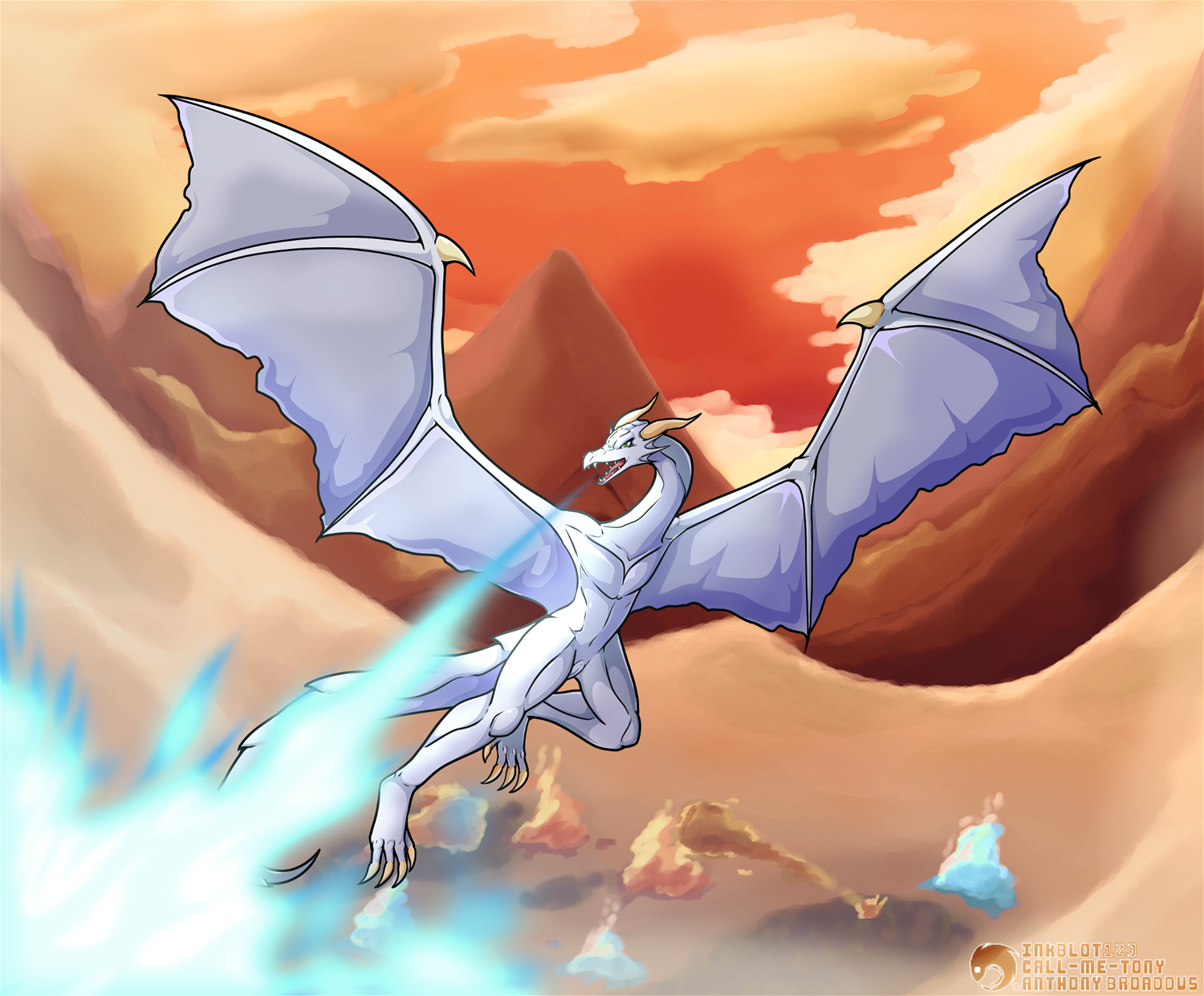 White Knight Wyvern by Inkblot