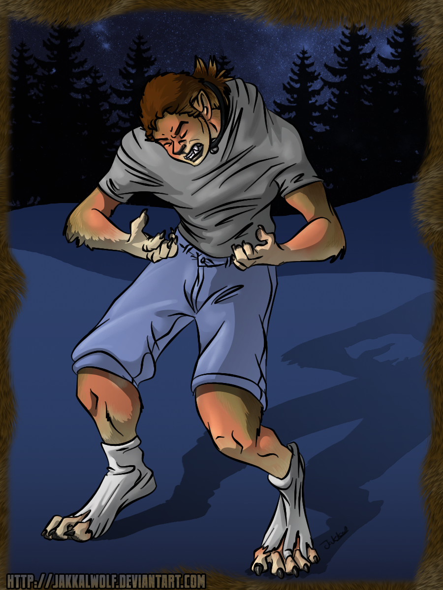 Commission: Human -> Werewolf by Jakkal
