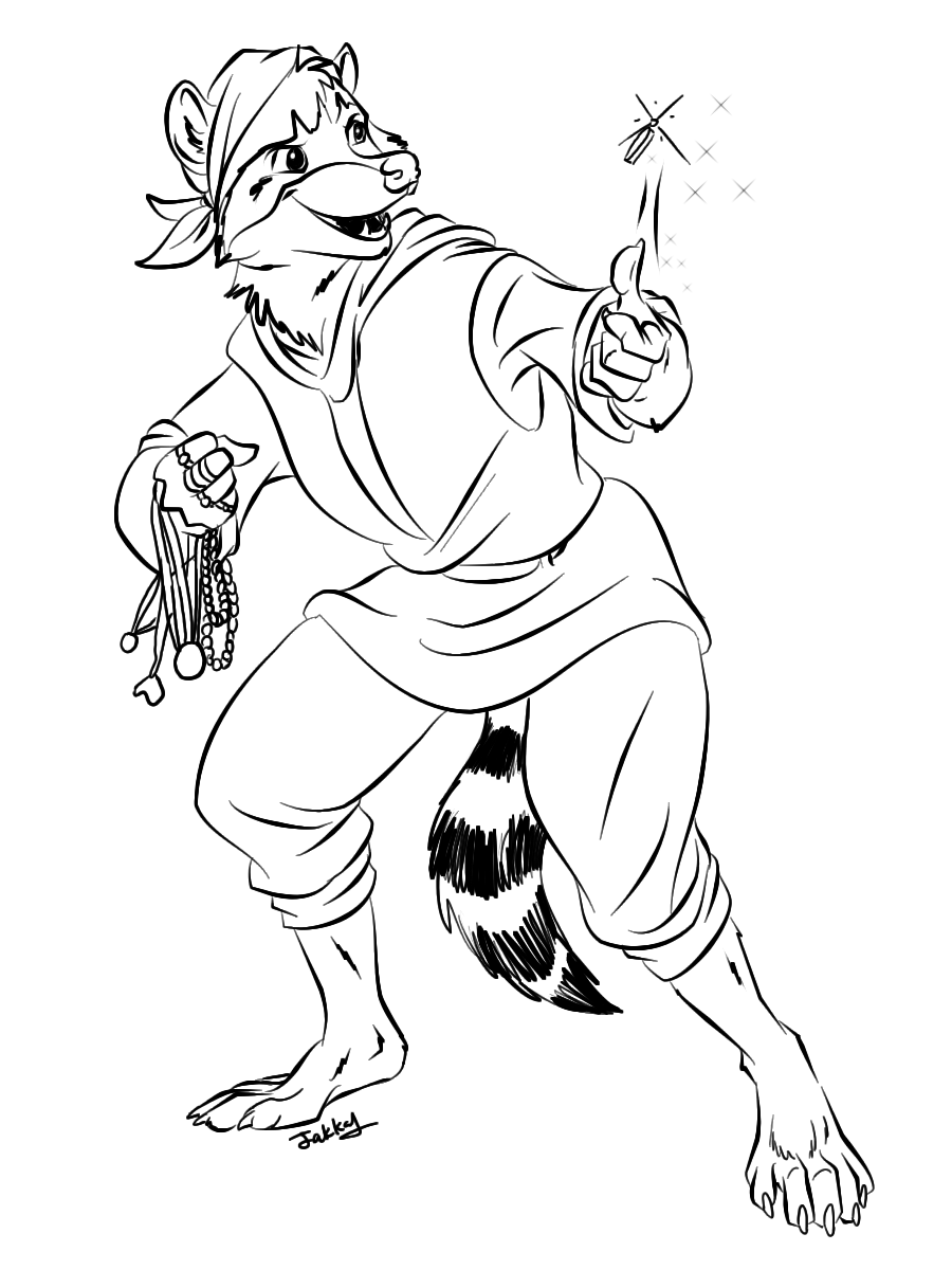 Raccoon to Anthro Raccoon by Jakkal
