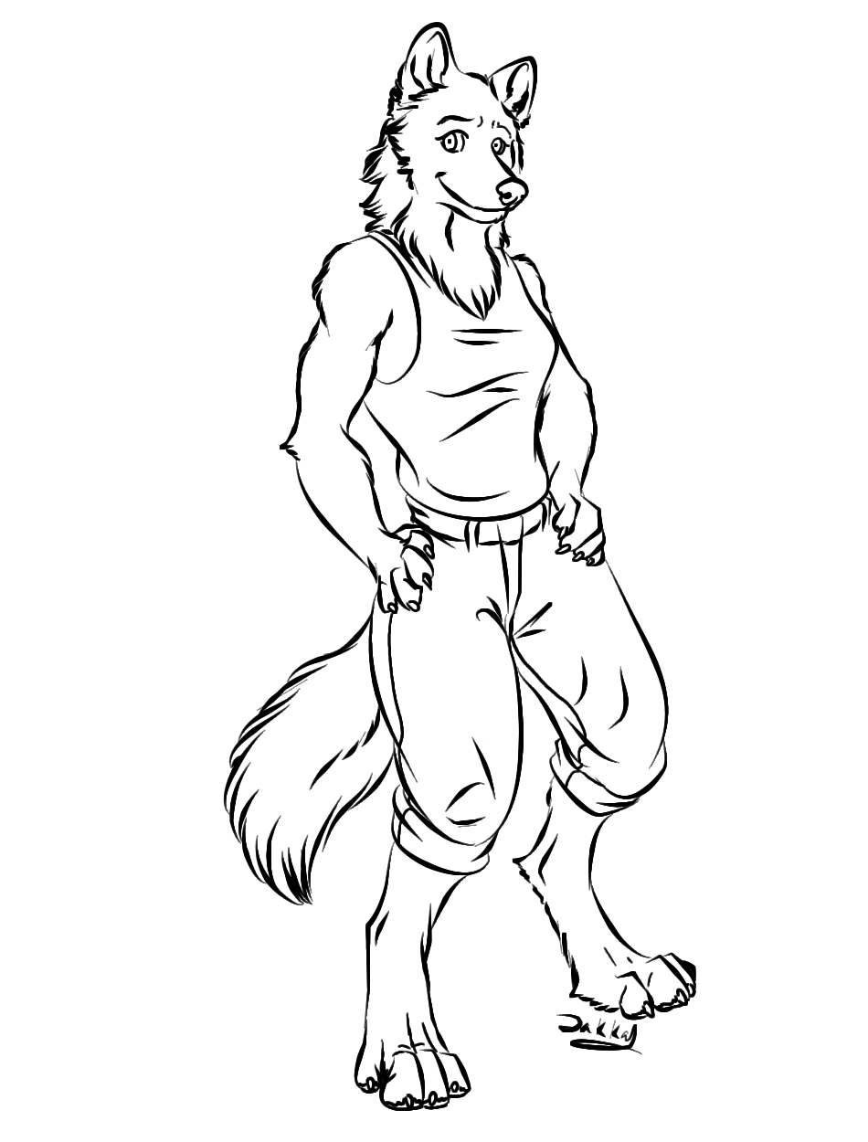 Wolf to Anthro Wolf by Jakkal