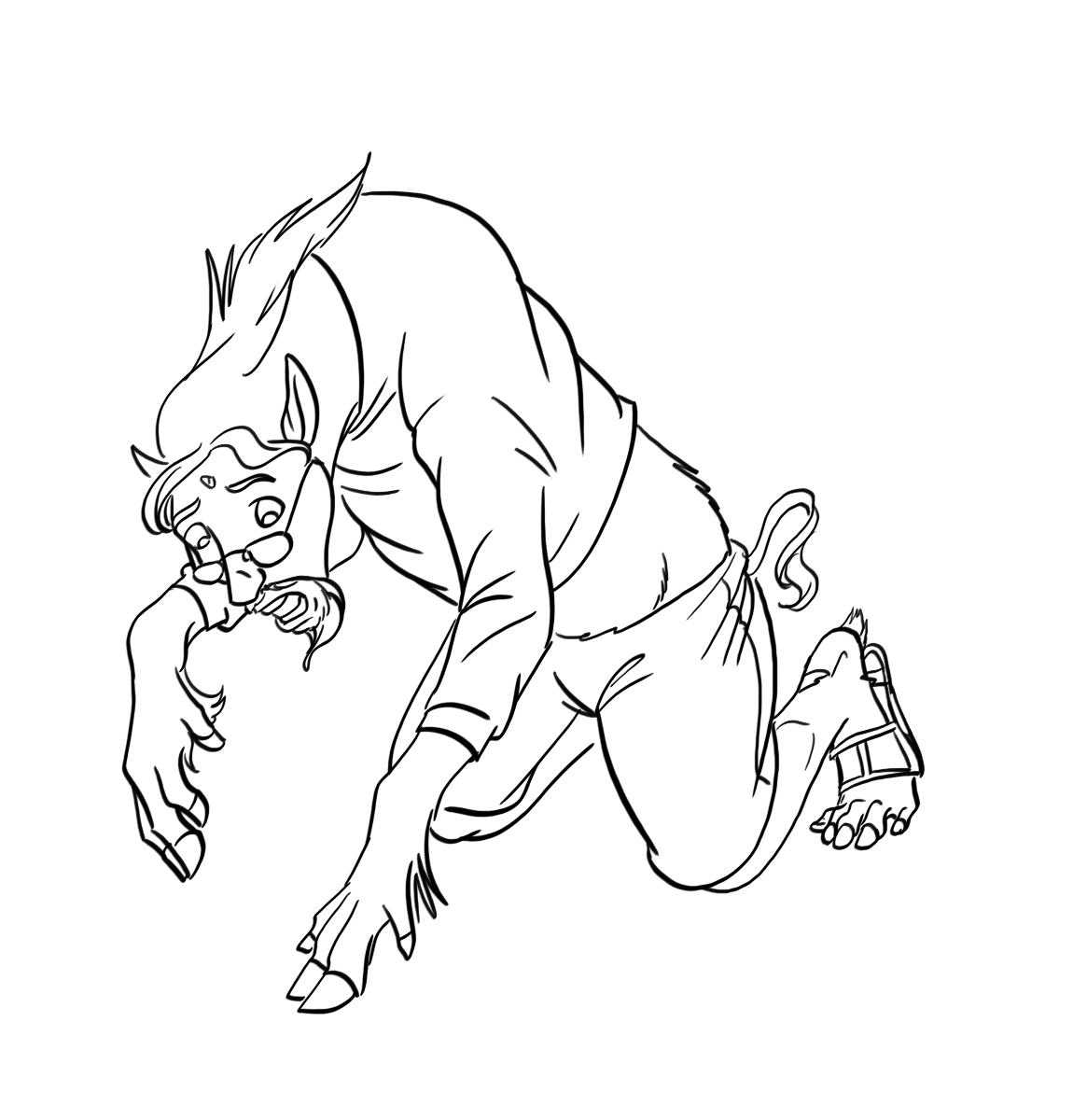 Livestream Commission: Human -> Unicorn by Jakkal