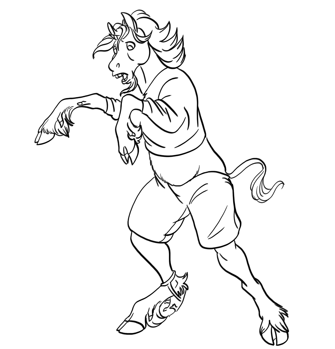 Livestream Commission: Human -> Unicorn by Jakkal