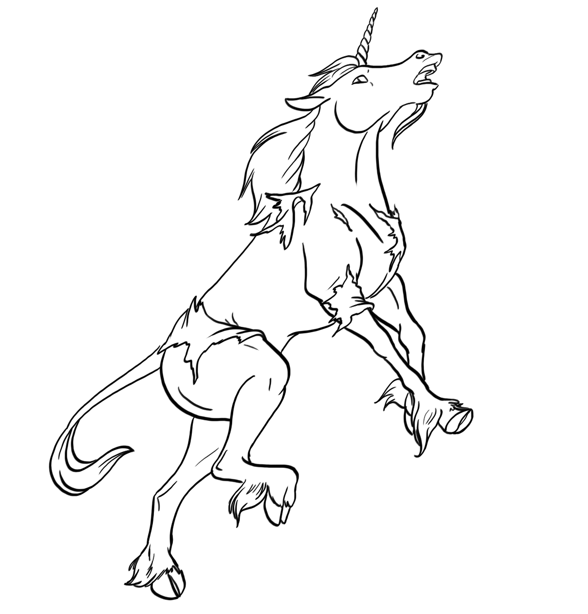 Livestream Commission: Human -> Unicorn by Jakkal