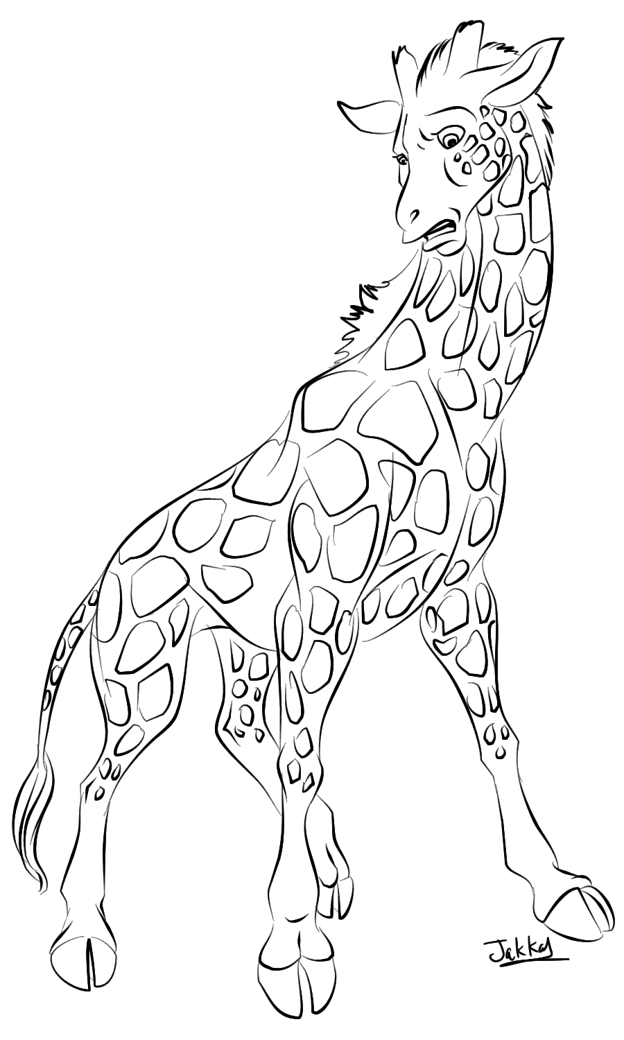 Livestream Commission: Giraffe TF by Jakkal