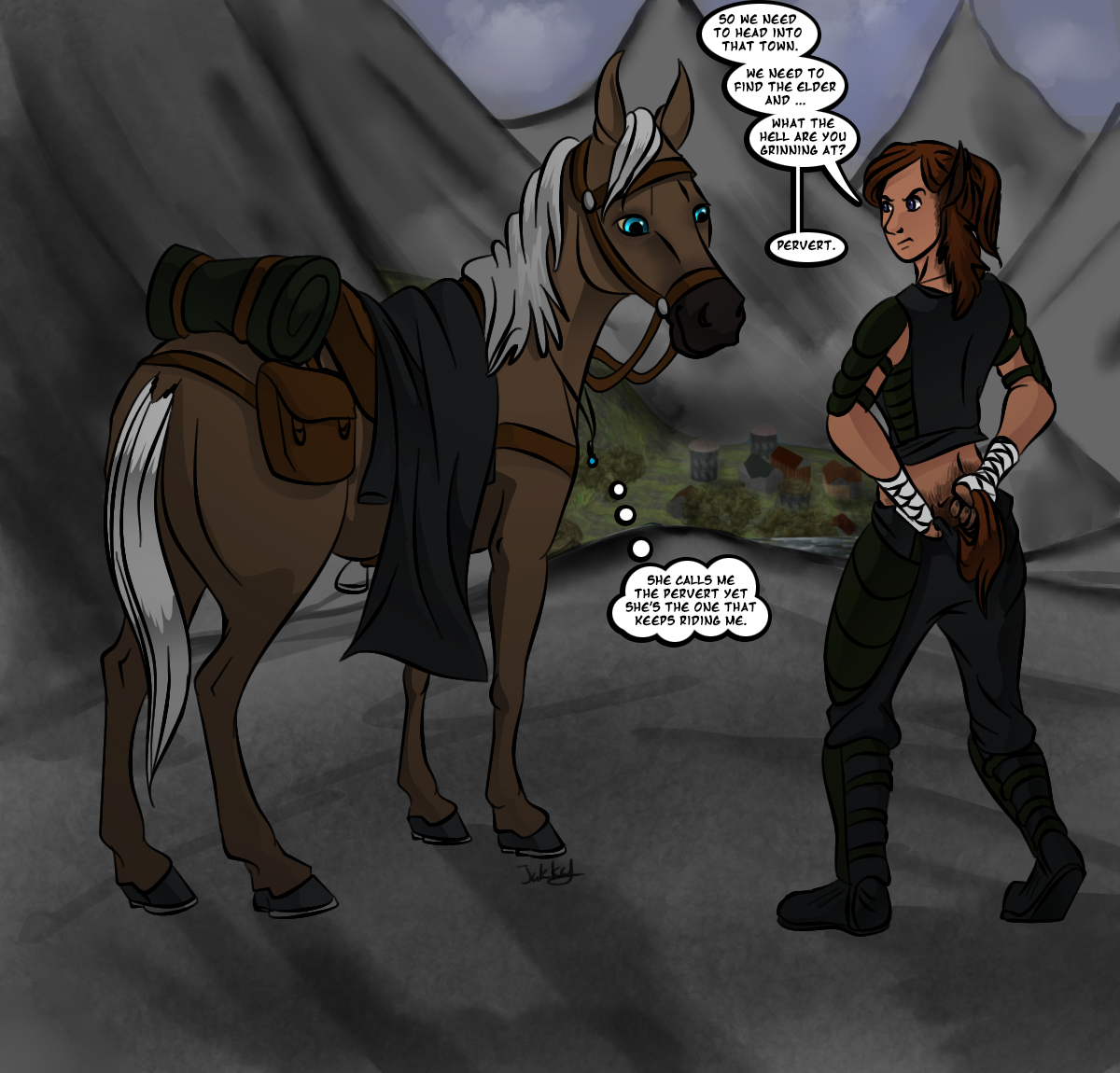 Livestream Commission: Karen and Procene Meet! by Jakkal