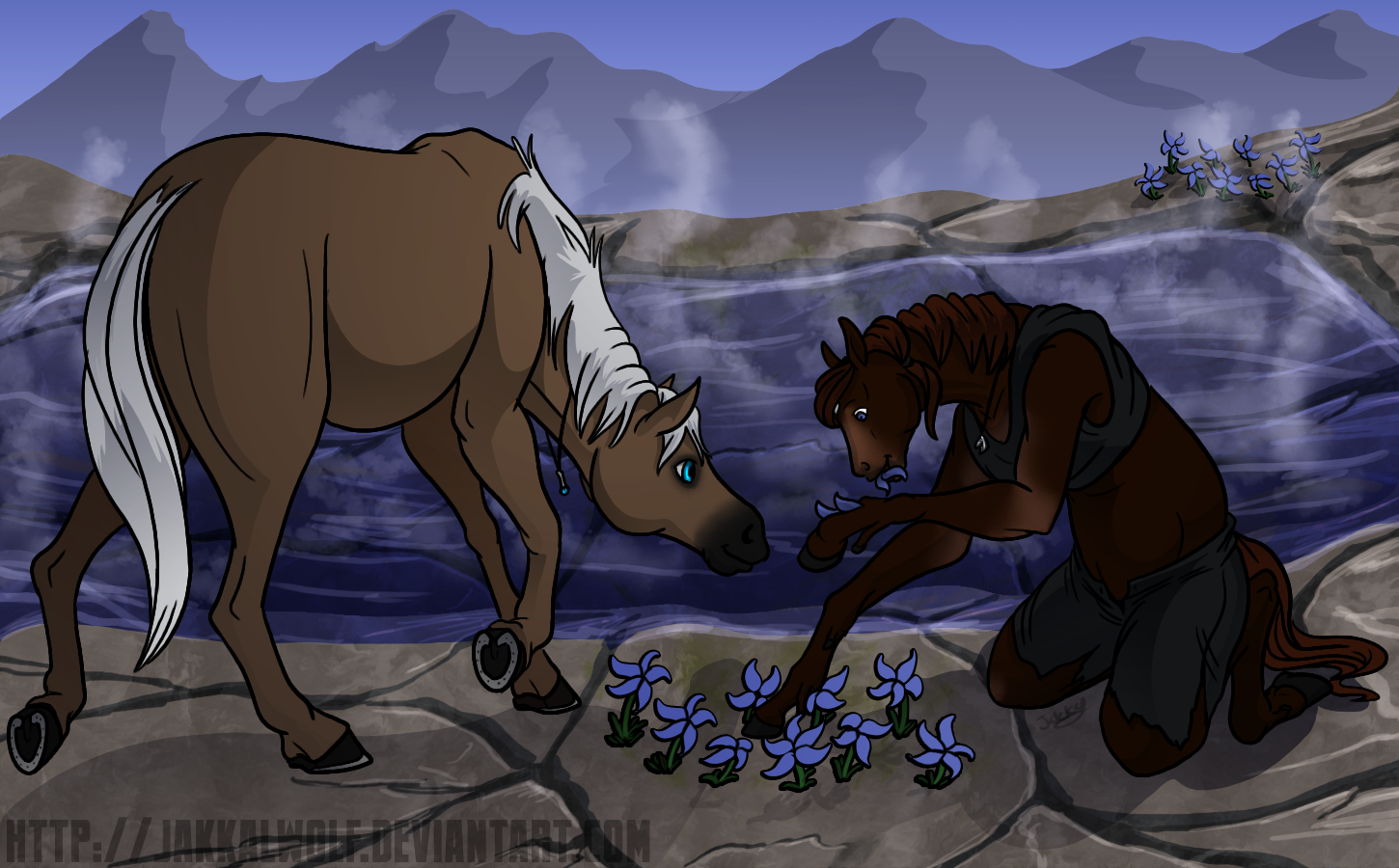Livestream Commission: Karen and Procene Meet! by Jakkal