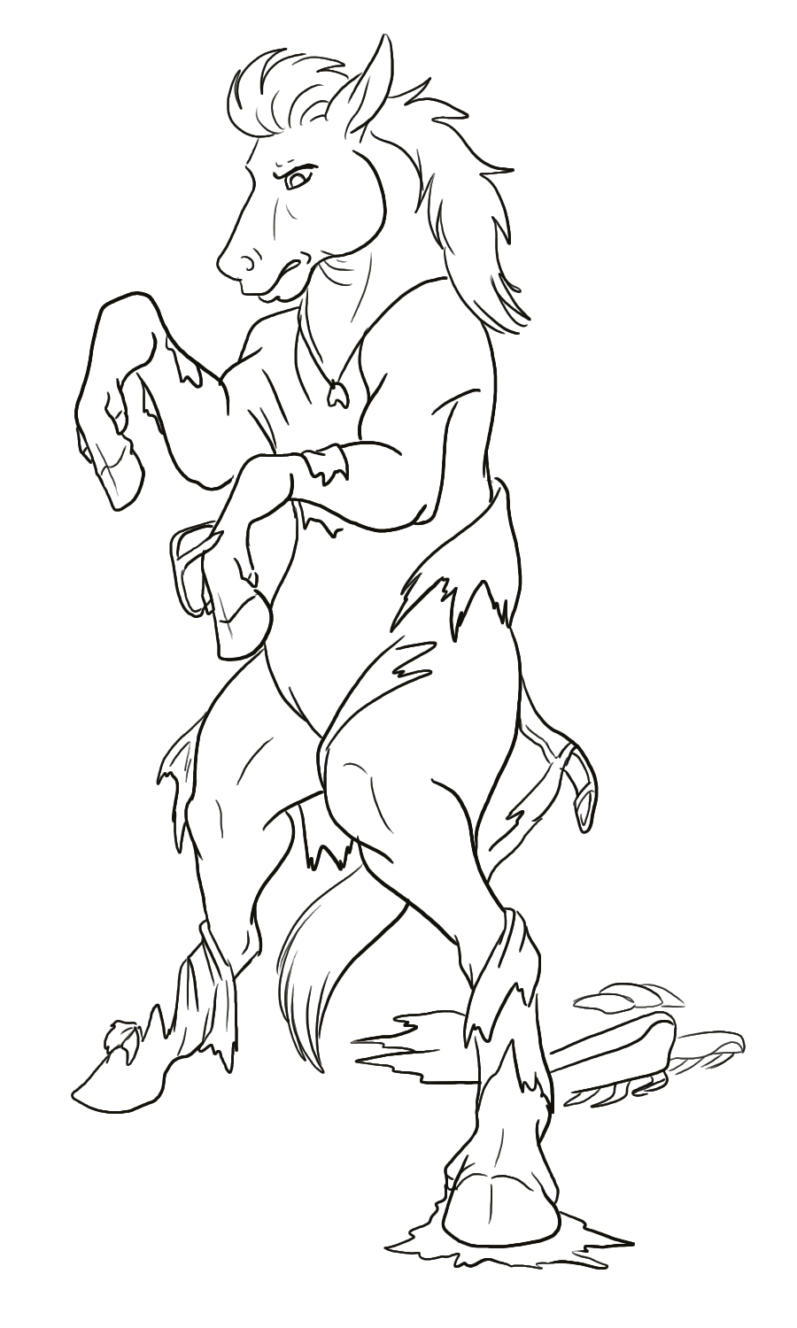 Livestream commission: Horse TF by Jakkal