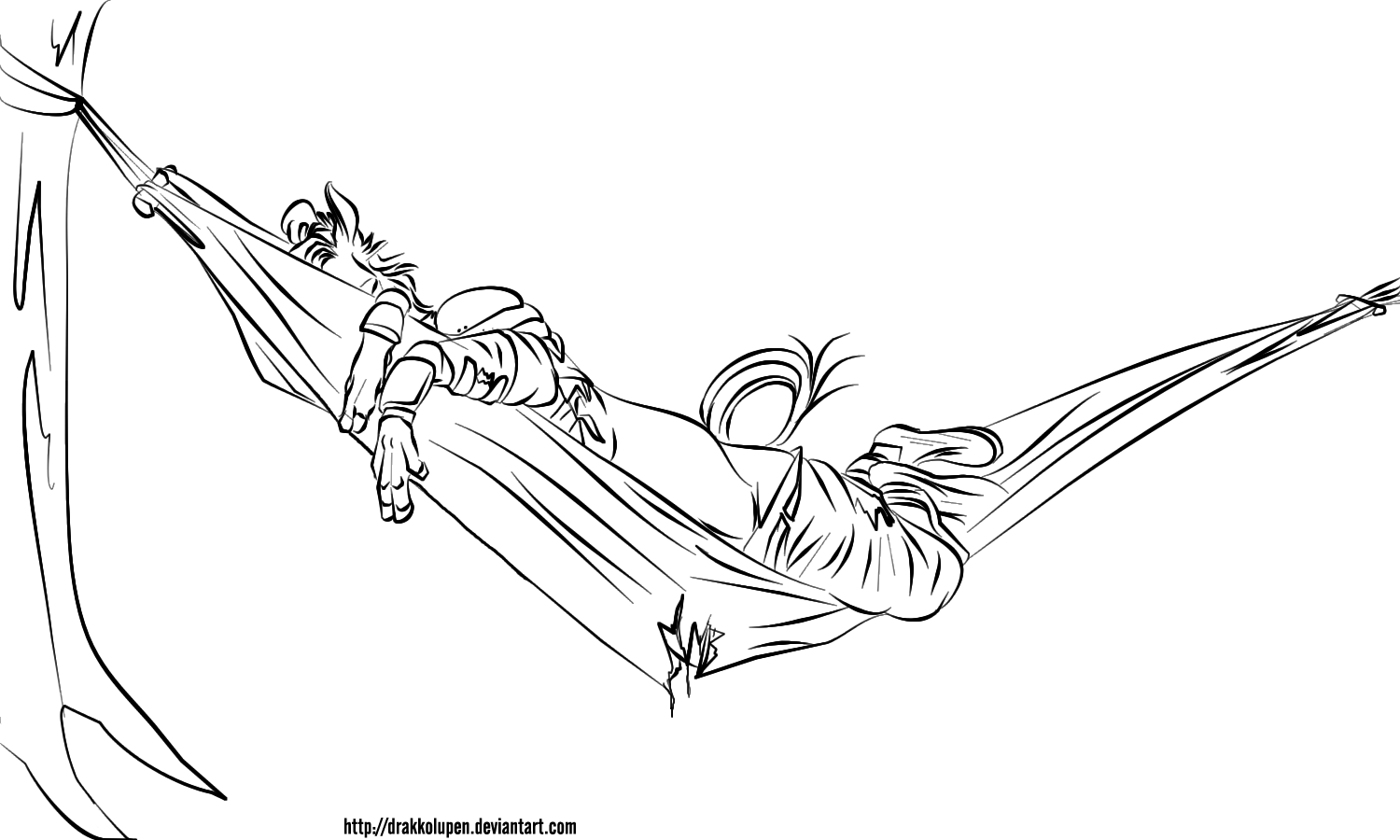 An Unfortunate Hammock Experience by Jakkal