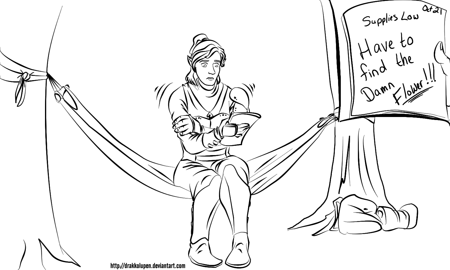 An Unfortunate Hammock Experience by Jakkal
