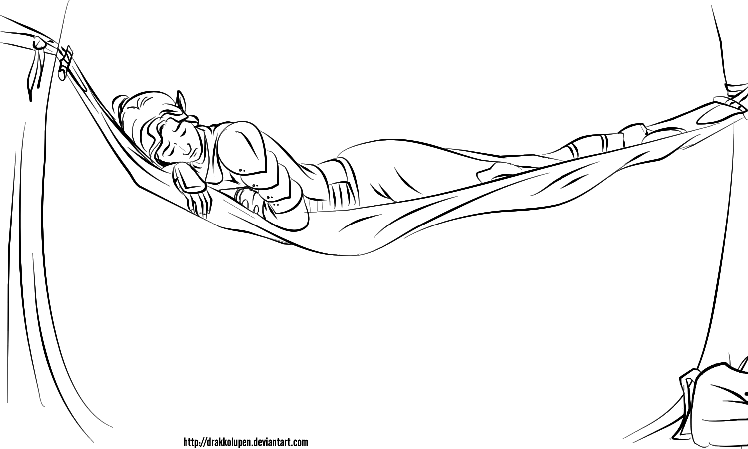 An Unfortunate Hammock Experience by Jakkal