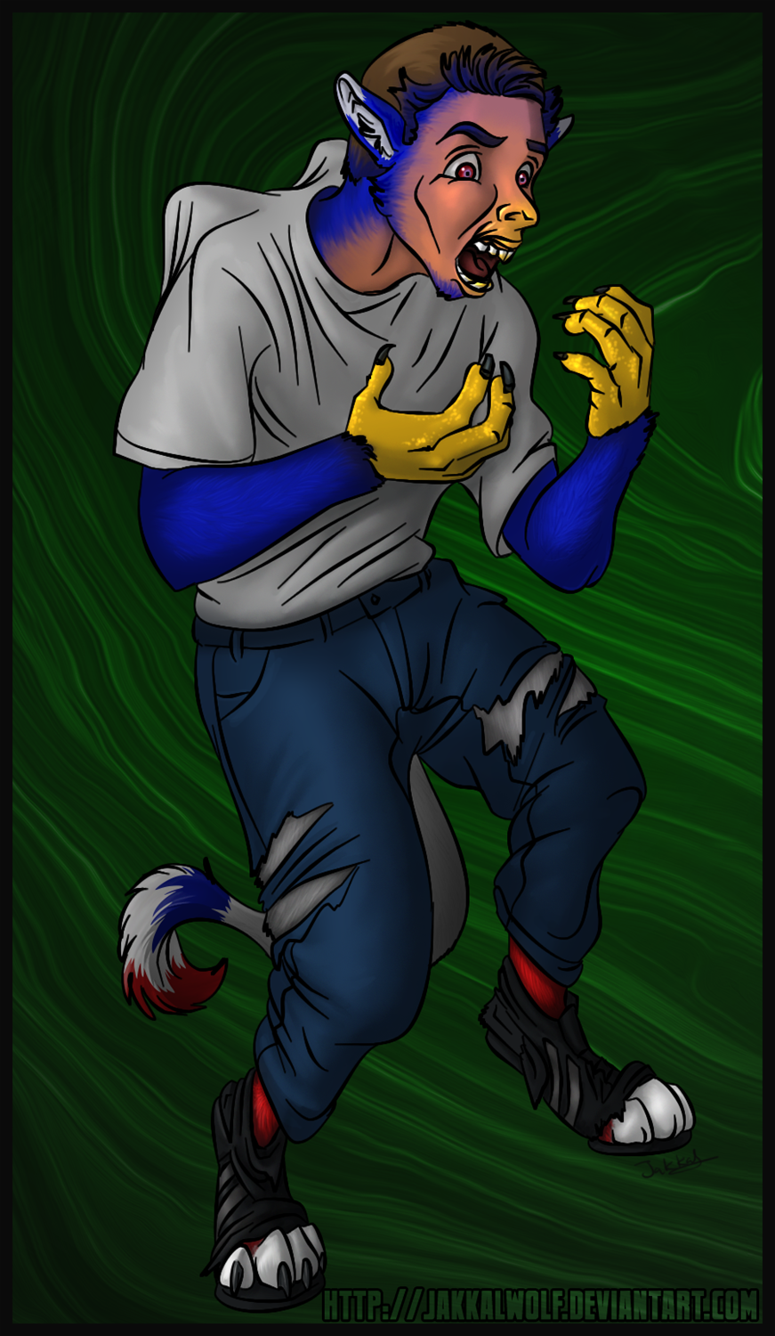 Commission: Human -> Gryphon by Jakkal