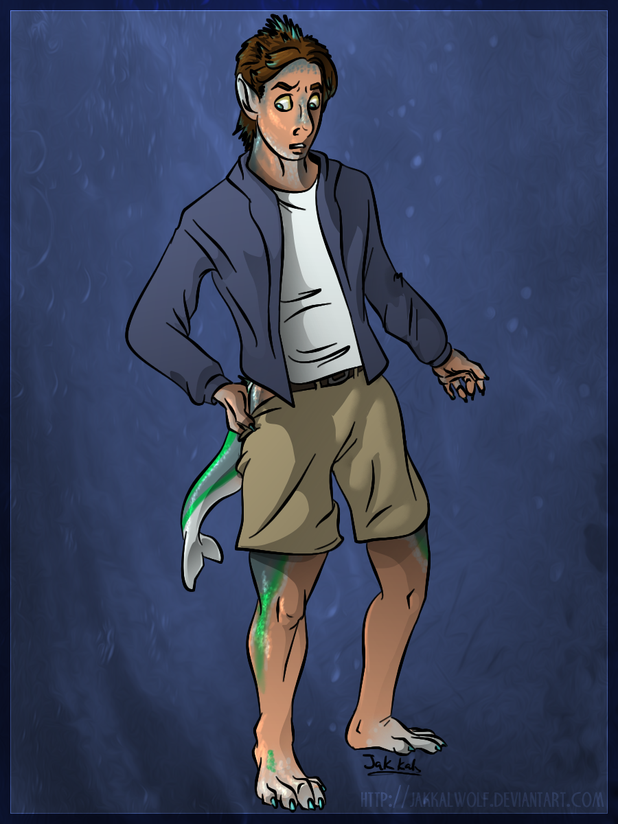 LS Commission: Human to Dolphin/Lizard by Jakkal