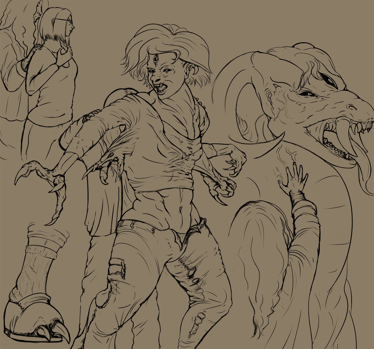 Drawing out the Monster by K-Libra