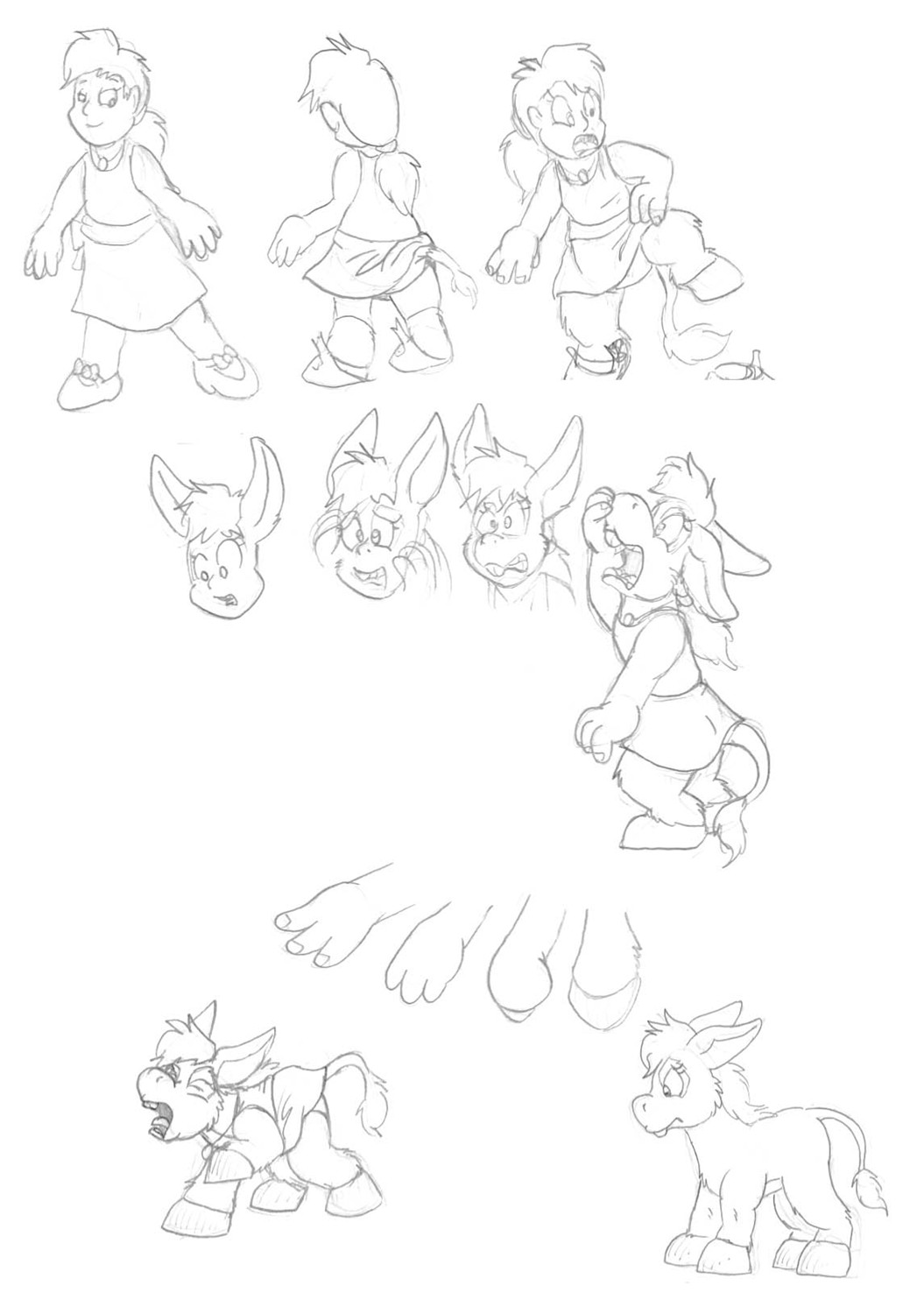 Donkeygirlsketch by KelvinTheLion