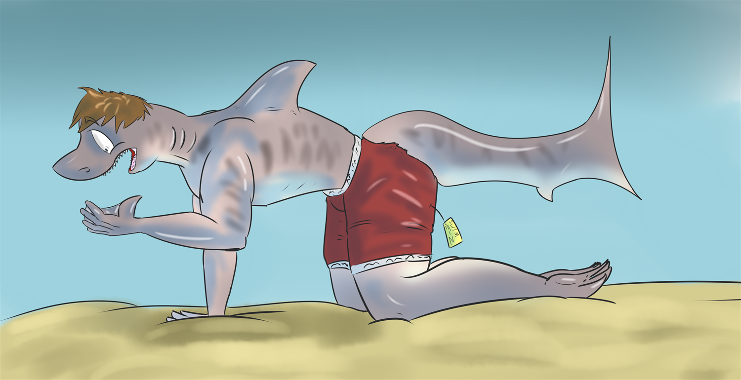 Shark trunks by Kitsunefan