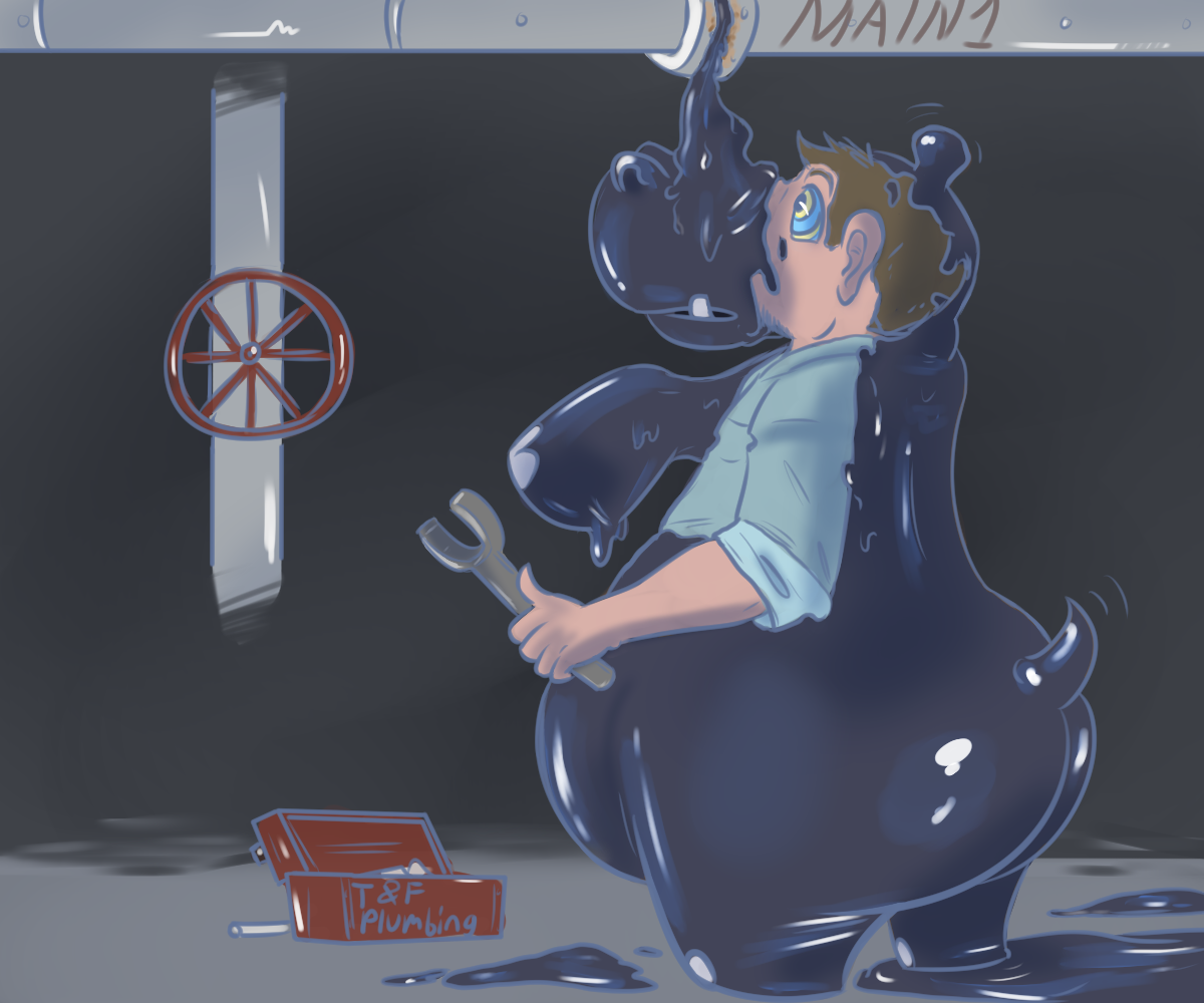 The Hazards of Plumbing by Kitsunefan