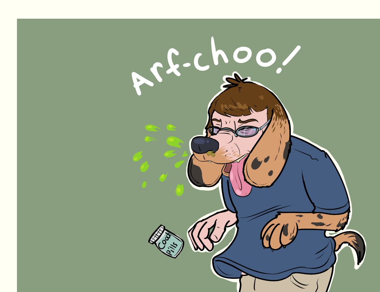 Sick as a dog by Kitsunefan