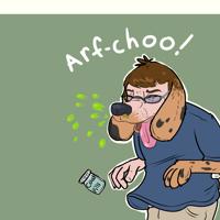 Sick as a dog by Kitsunefan