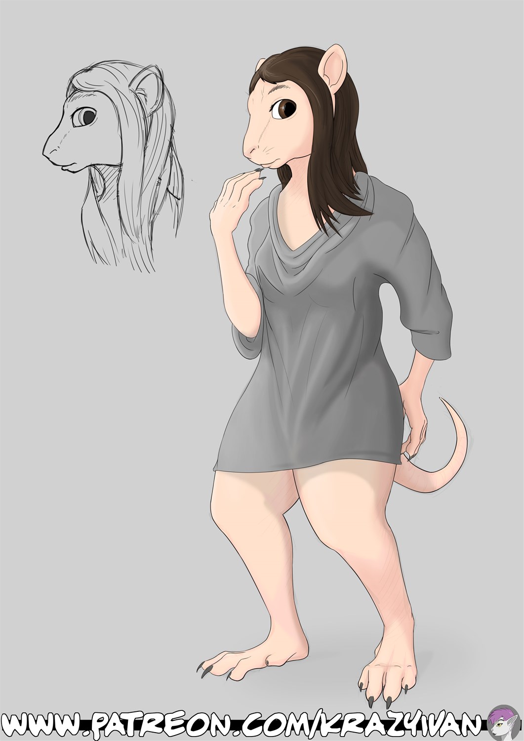 Amanda Anatomy Study Clothed by KrazyIvan