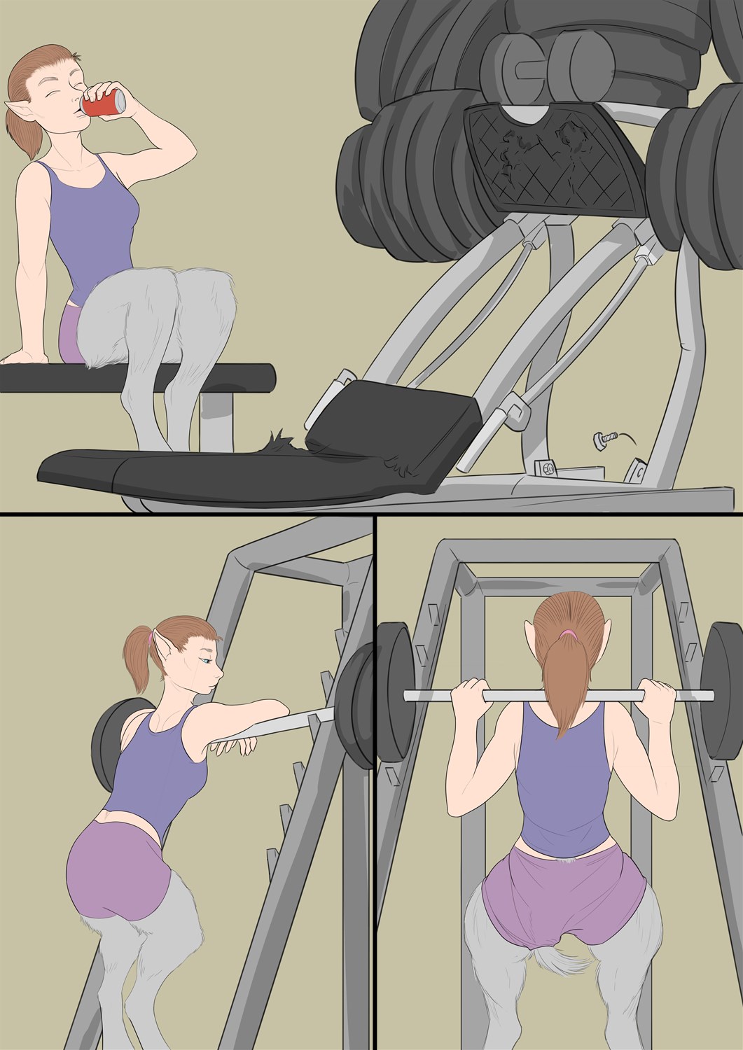 Gym wolf by KrazyIvan