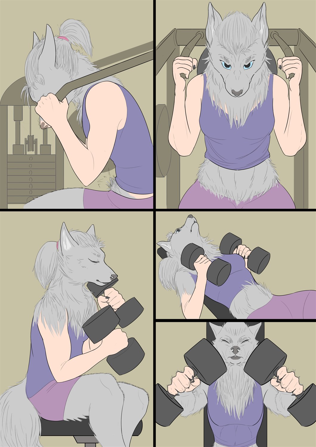 Gym wolf by KrazyIvan