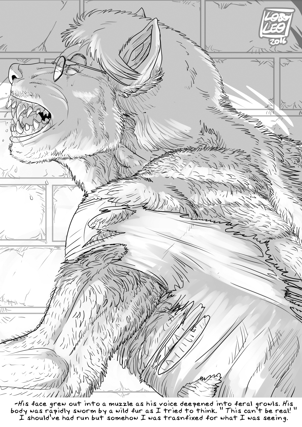 Werewolf in Alley by Loboleo