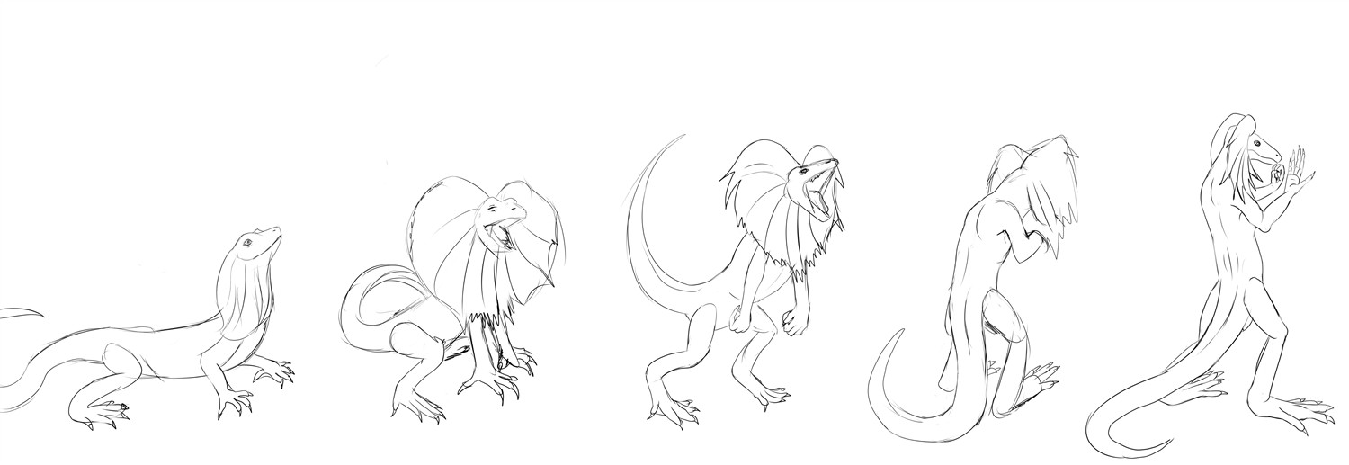 Livestream Commission: Frilled Dragon Ascention by Lucern7