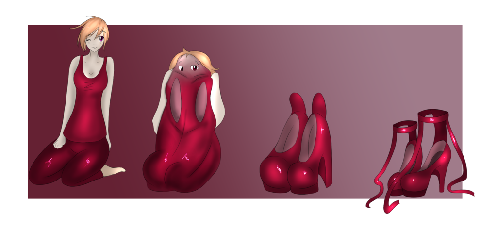 Shiny Red Shoes by Luxianne
